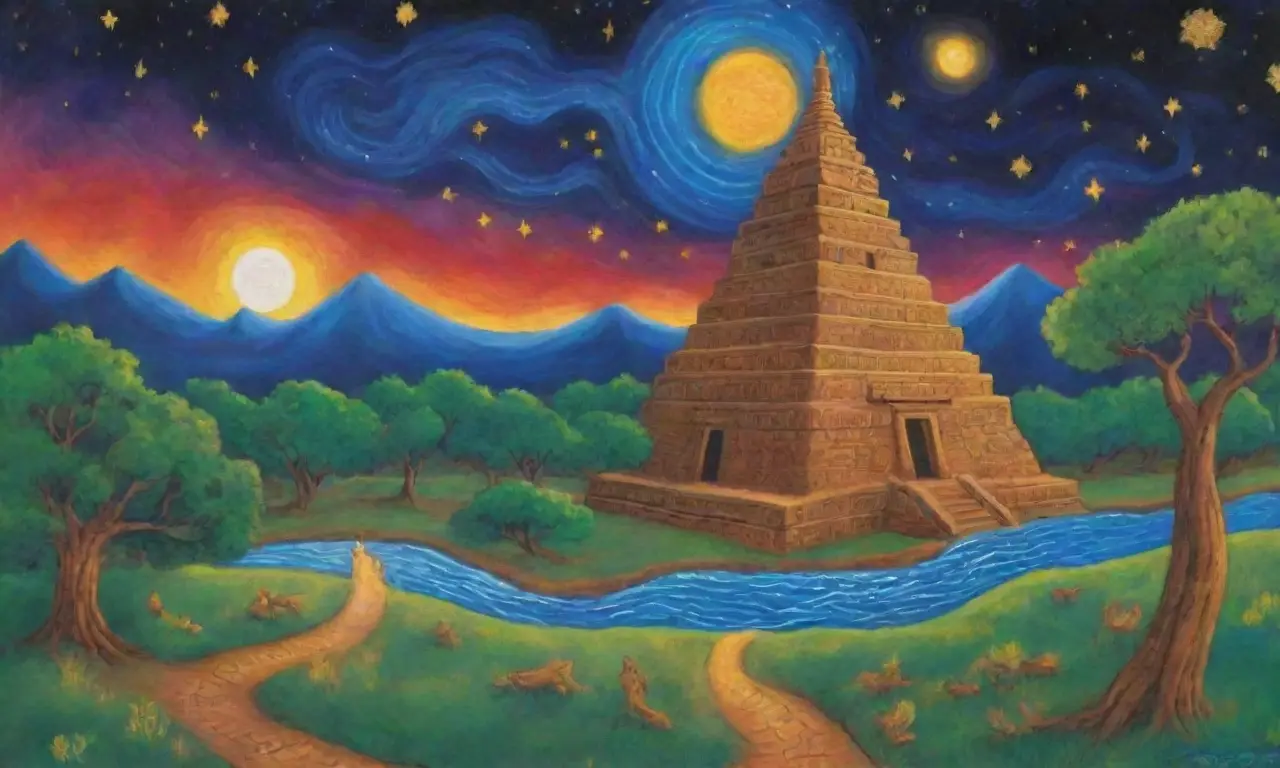 Un mundo antiguo lleno de dioses, naturaleza, y vida vibrante