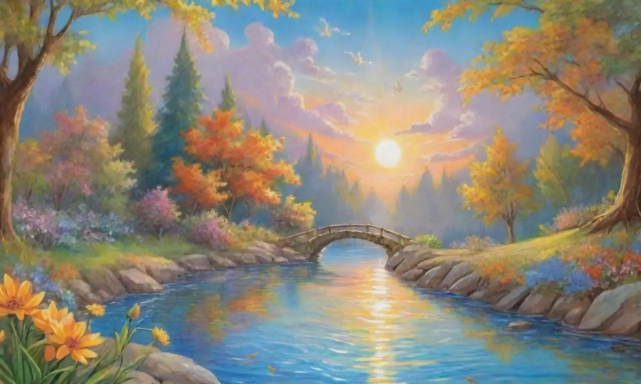 Un mundo radiante y sereno, lleno de luz, amor y belleza