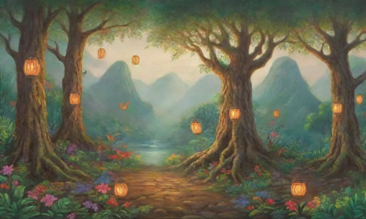 Un paisaje mágico de naturaleza vibrante y rituales sagrados