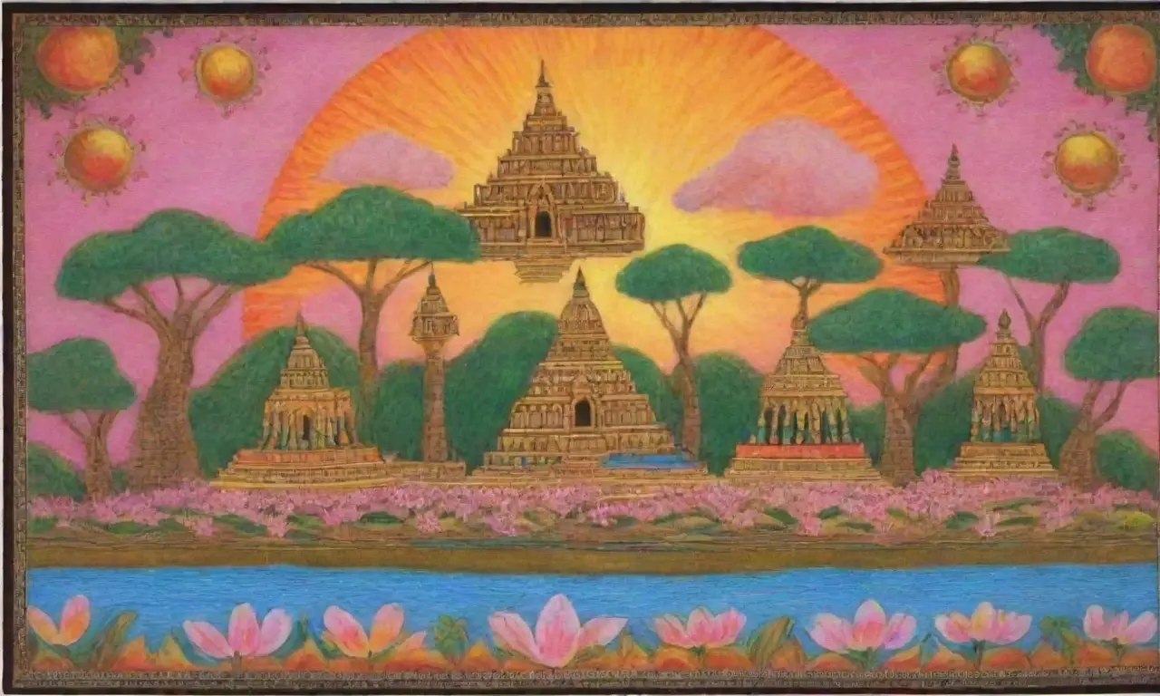 Un vibrante paisaje de colores