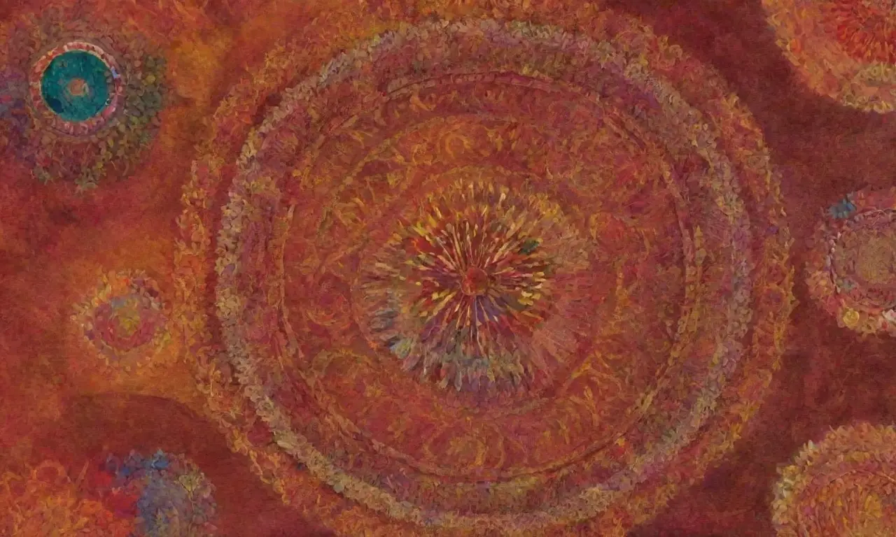 Colores vibrantes y símbolos antiguos se entrelazan en un ritual lleno de belleza
