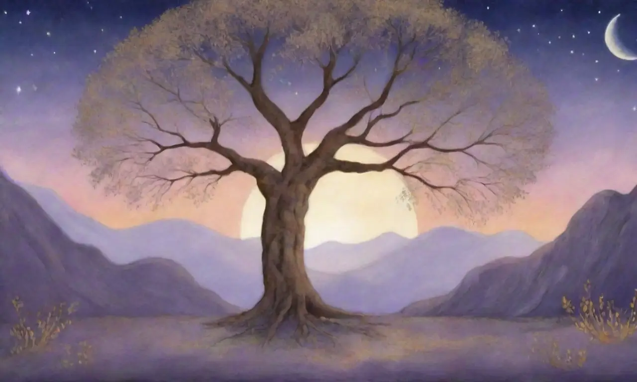 Un paisaje crepuscular con amantes