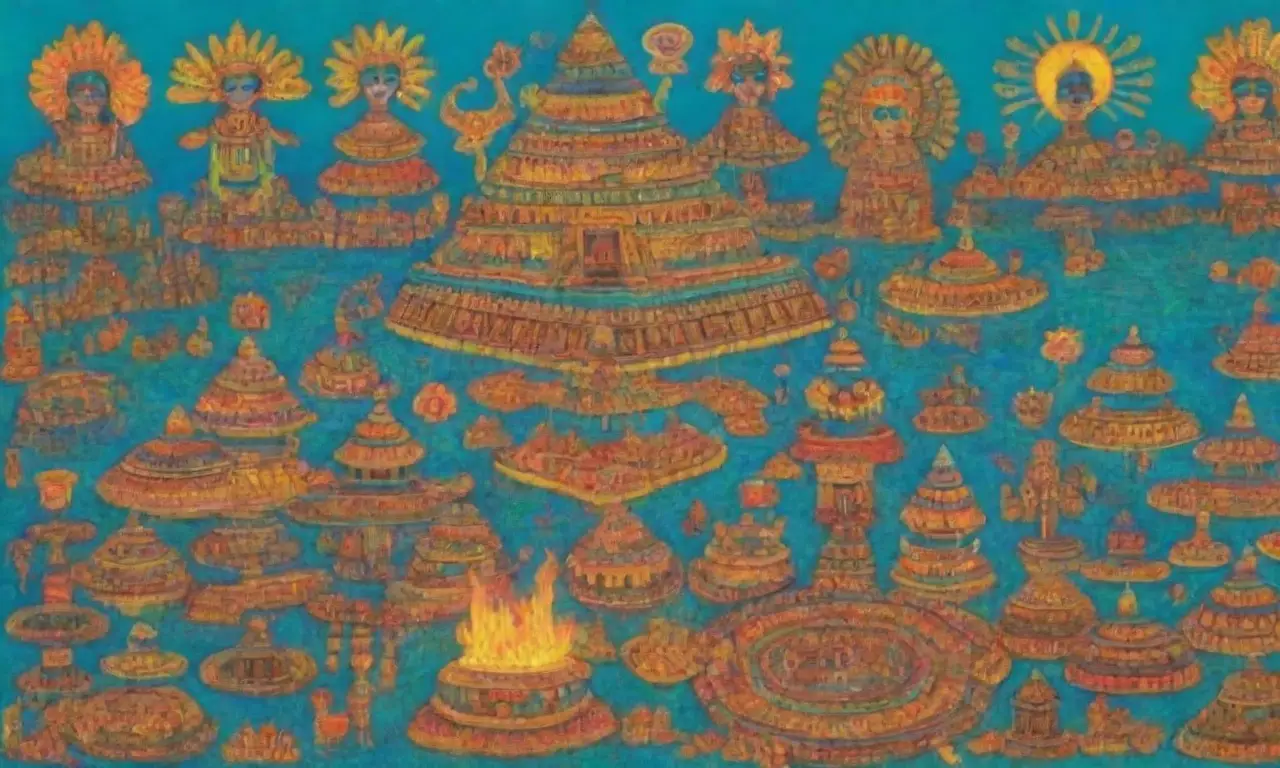 Rituales coloridos y elementos sagrados de una cultura vibrante