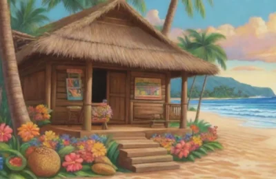 Un paraíso tropical lleno de flores
