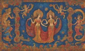 Colores vibrantes y mitología se entrelazan en paisajes y arte cautivadores
