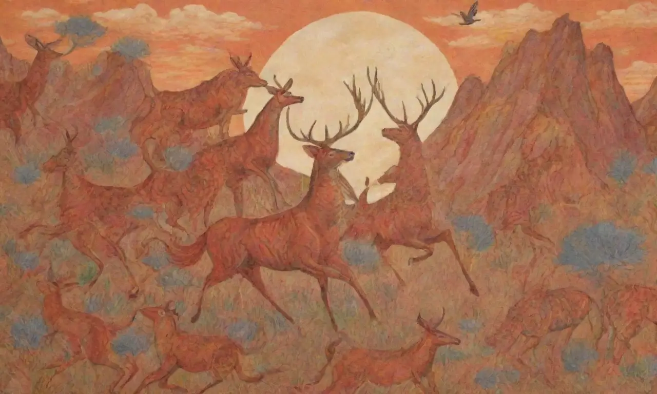 Cazadores antiguos y su vida reflejada en arte rupestre vibrante y ceremonial
