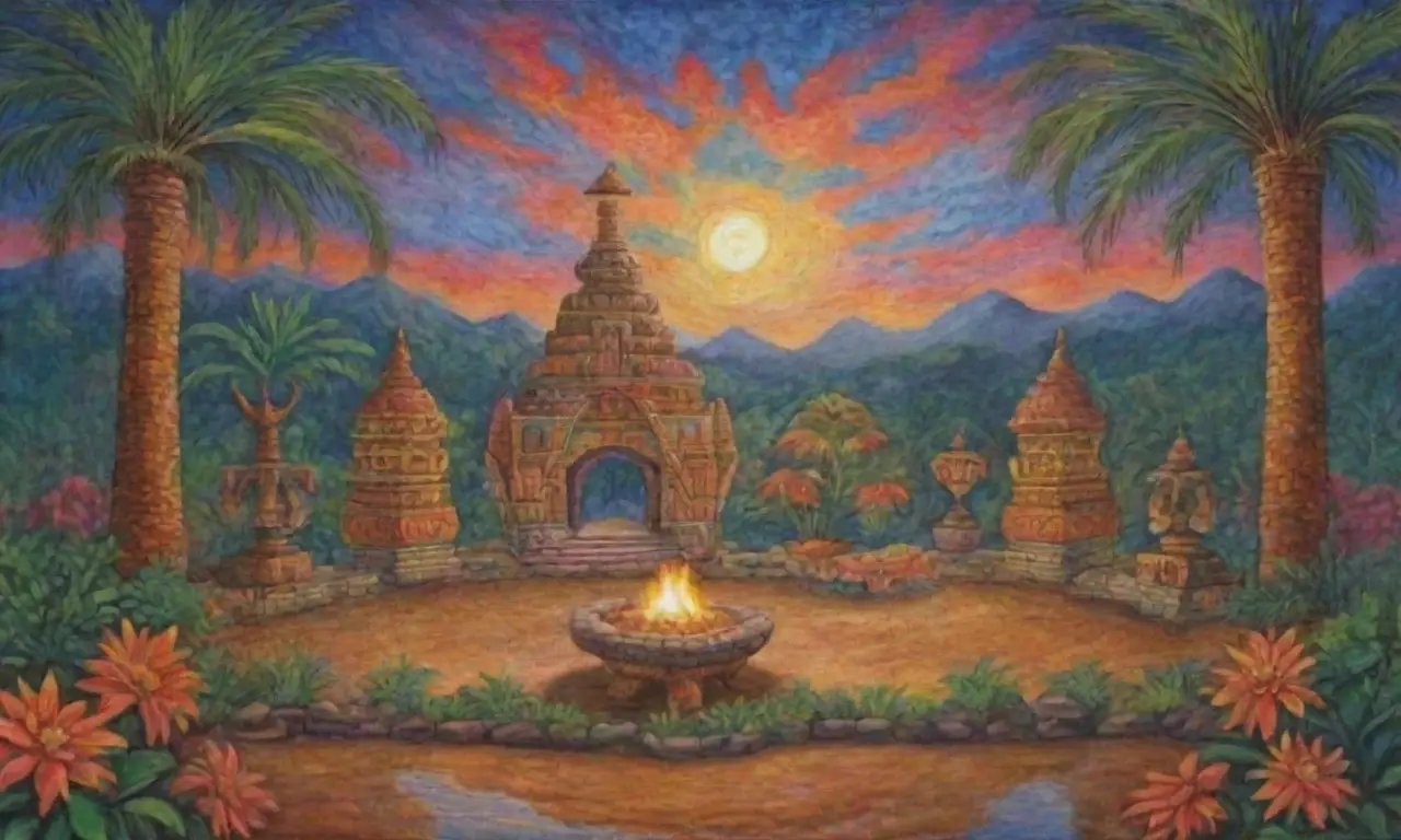Un paisaje vibrante y sagrado que fusiona naturaleza, cultura y tradición