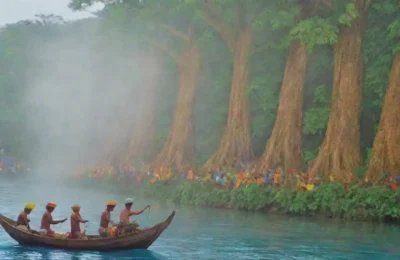Un vibrante mosaico de cultura y leyendas cobra vida en un paisaje lleno de colores y tradiciones