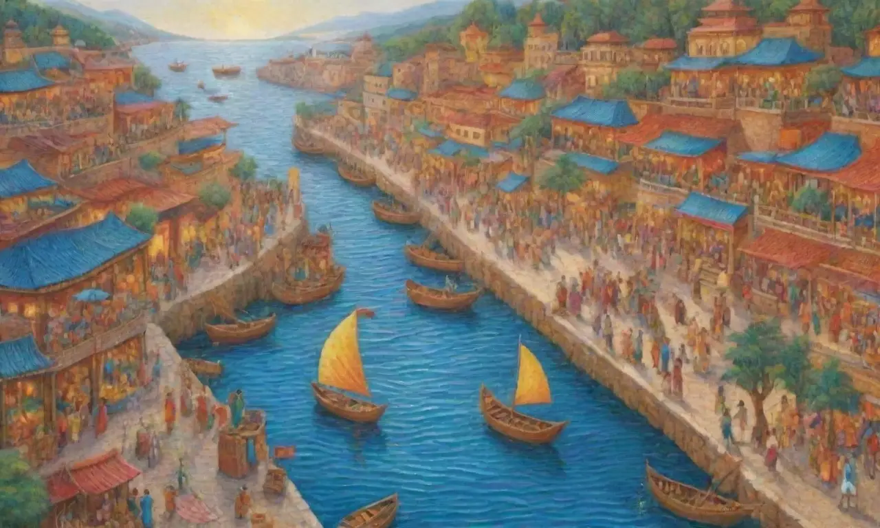 Un vibrante paisaje de culturas, comercio y tradiciones en un entorno lleno de vida