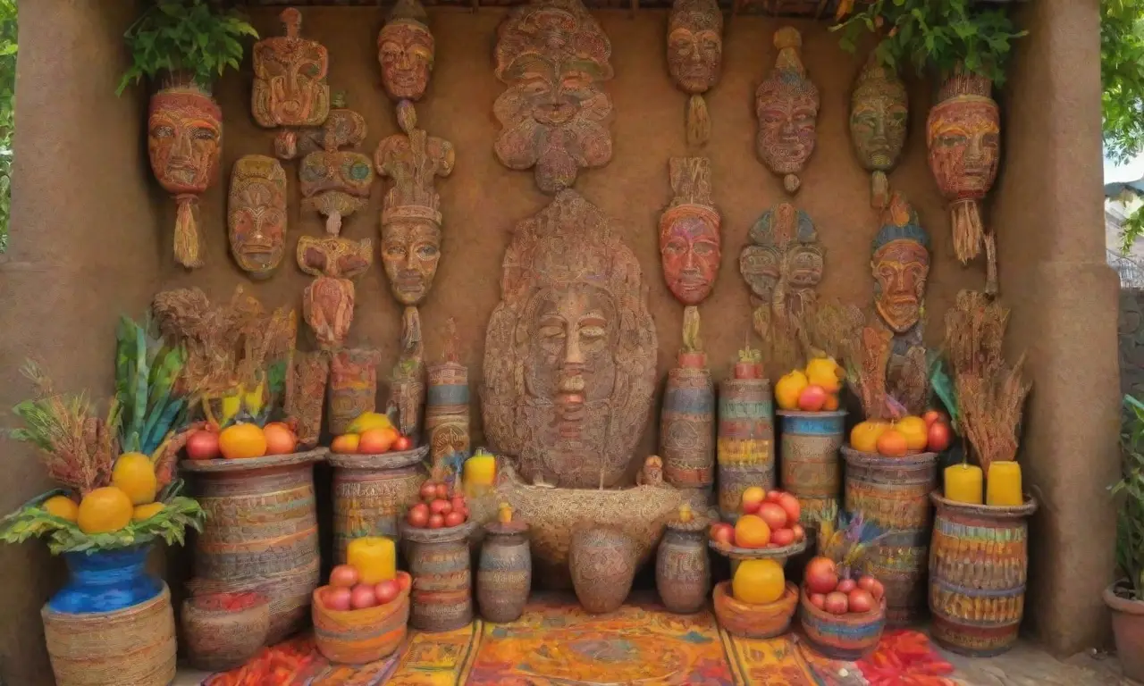 Colores vibrantes, patrones intrincados y elementos culturales que celebran la herencia ancestral