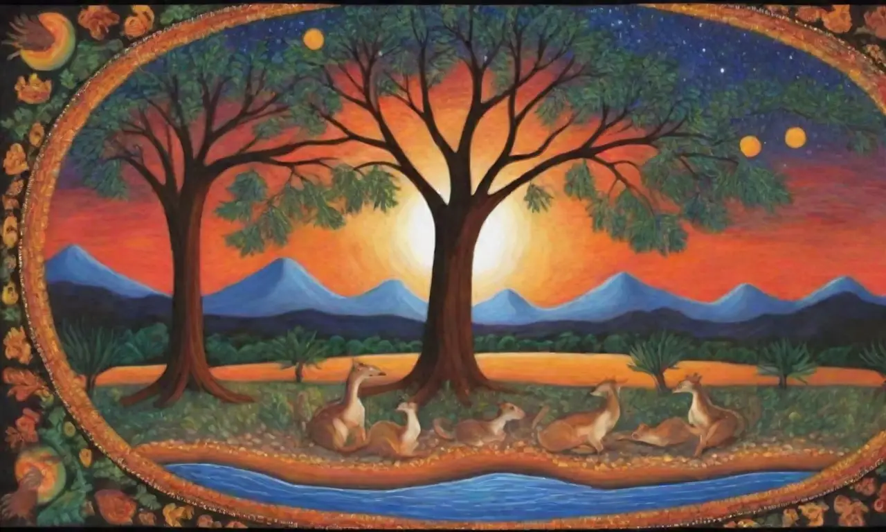 Un paisaje vibrante que fusiona cultura, naturaleza y tradición aborigen