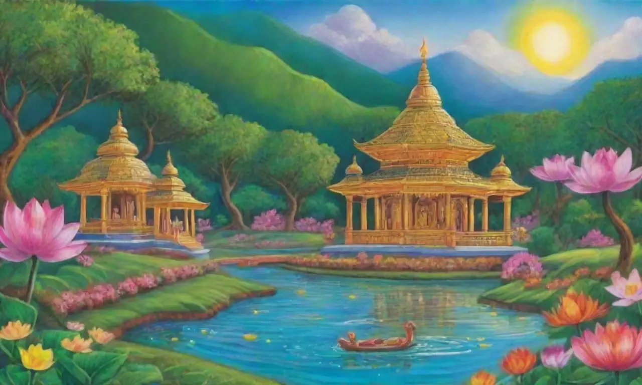 Un paisaje vibrante de naturaleza, cultura y espiritualidad en armonía