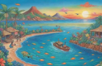 Un paraíso tropical con olas turquesas