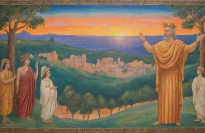 Un vibrante tapiz de la antigua Roma con Eneas