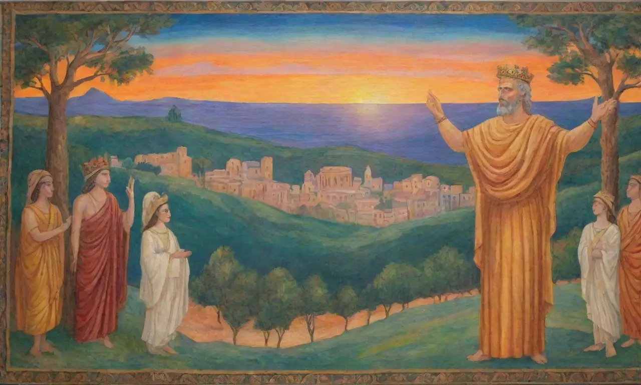 Un vibrante tapiz de la antigua Roma con Eneas