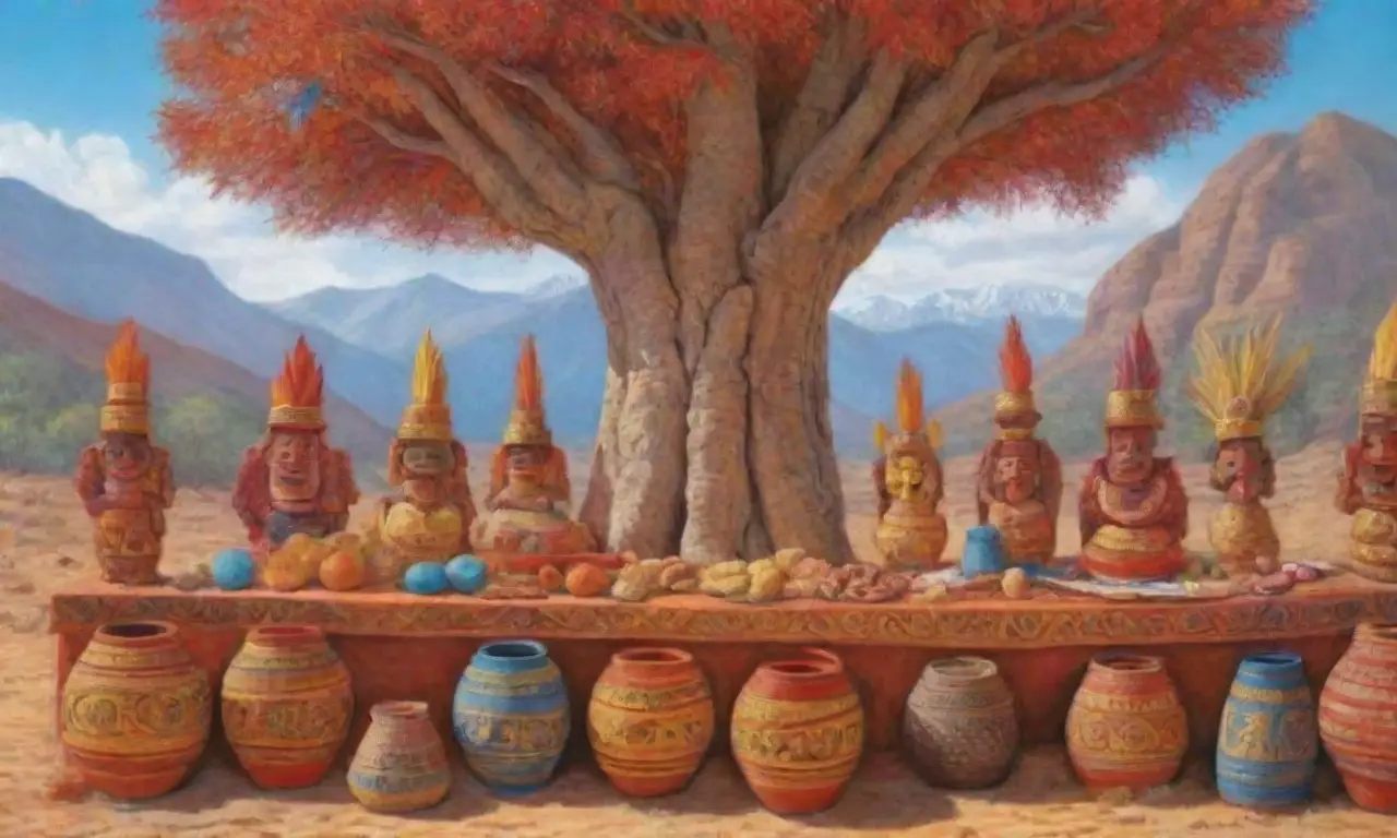 Un festín de colores, aromas y sonidos sagrados en un ritual ancestral