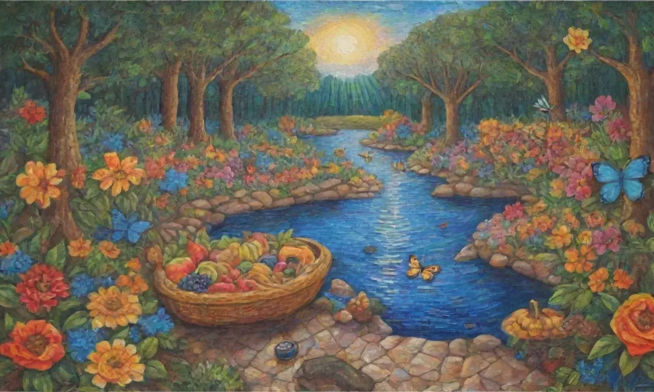 Un mosaico de colores, naturaleza y comunidad refleja la esencia de la vida