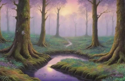 Un bosque denso y mágico