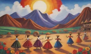 Colores vibrantes y danzas tradicionales celebran la cultura inca en un paisaje andino