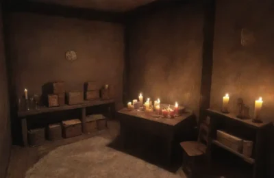 Una habitación oscura y misteriosa