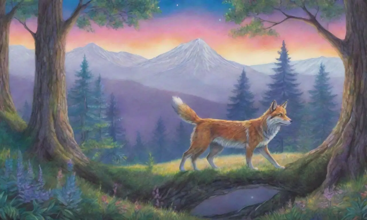 Un bosque místico lleno de criaturas míticas