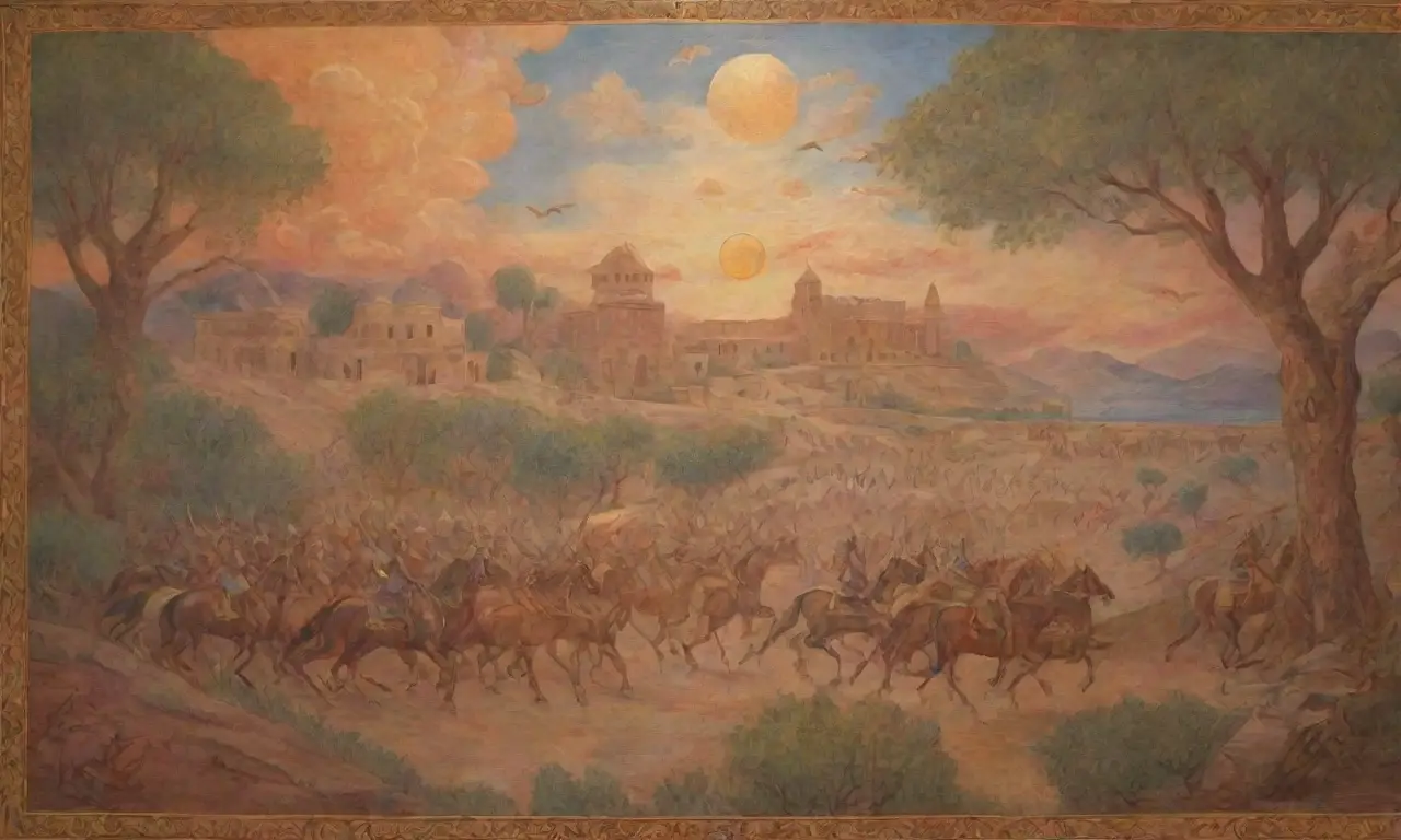 Un mural vibrante de guerra y paz