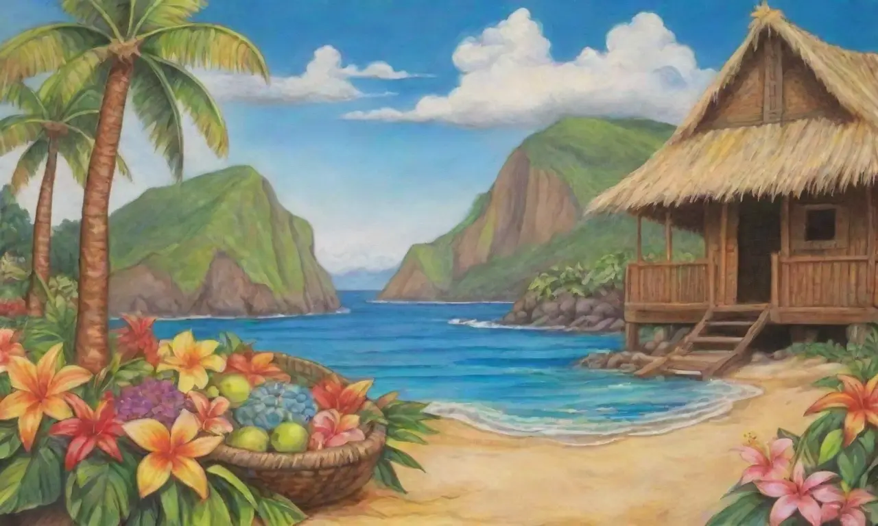 Un paraíso hawaiano lleno de colores vibrantes, tradiciones culturales y naturaleza exuberante