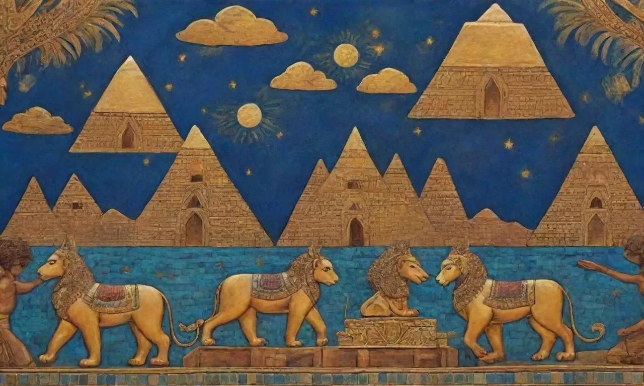 Imágenes de la antigua Persia con oro