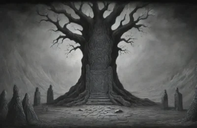 Un paisaje sombrío y misterioso