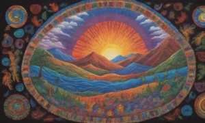 Un paisaje vibrante de colores