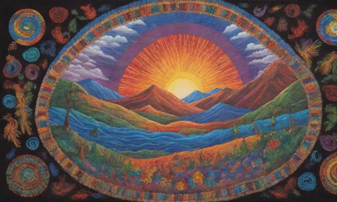 Un paisaje vibrante de colores