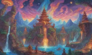 Un mural vibrante que fusiona mitología