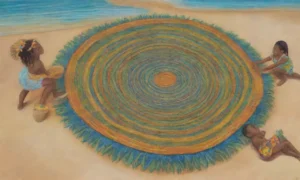 Un vibrante paisaje caribeño celebra la herencia cultural con colores