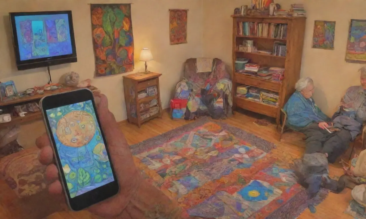 Un hogar donde lo antiguo y lo digital se entrelazan en historias y recuerdos compartidos