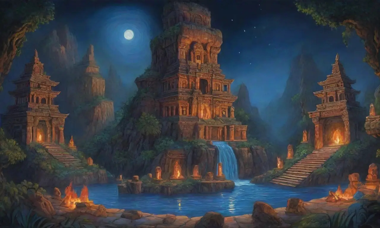 Un paisaje místico y ancestral lleno de sombras