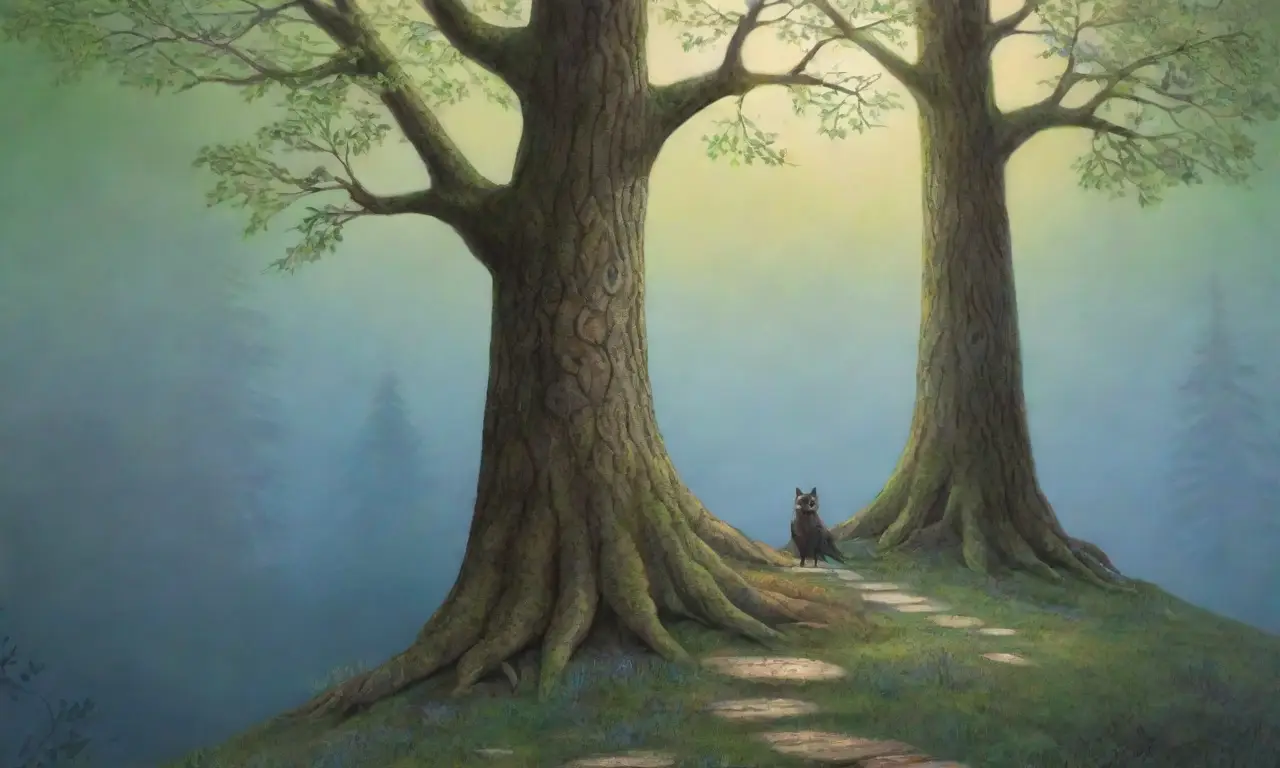 Un bosque místico lleno de criaturas míticas y magia antigua