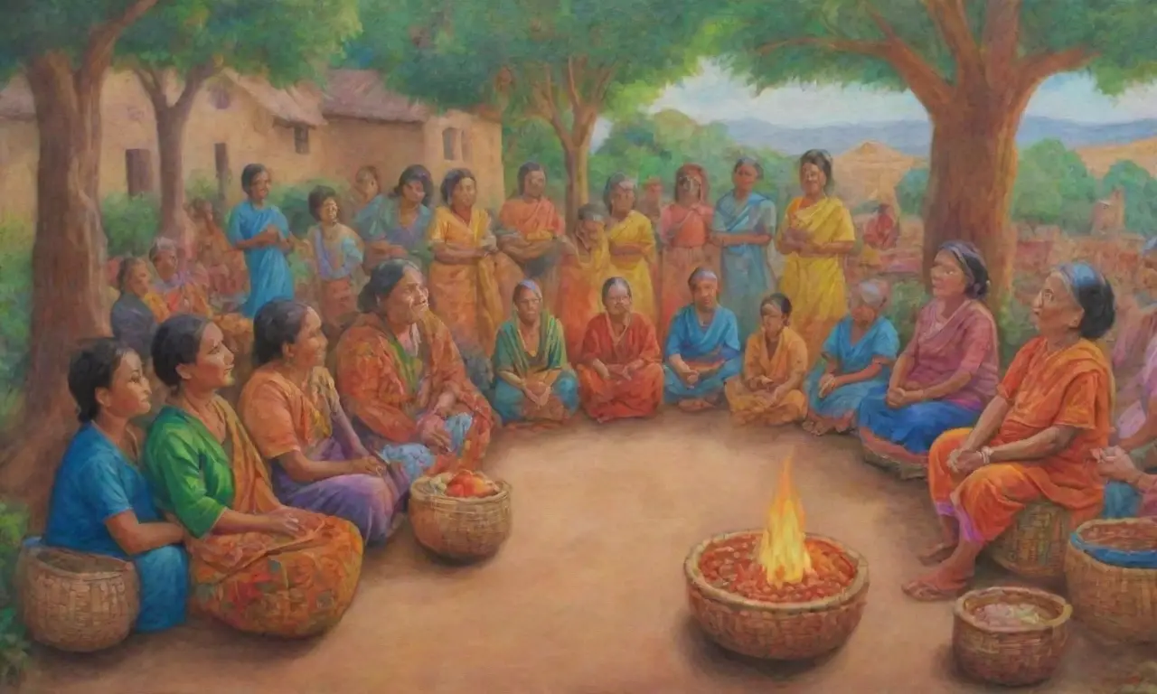 Una vibrante comunidad cultural se despliega en un tapestry de vida y sabiduría