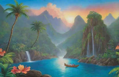 Un paraíso tropical lleno de naturaleza vibrante y serenidad