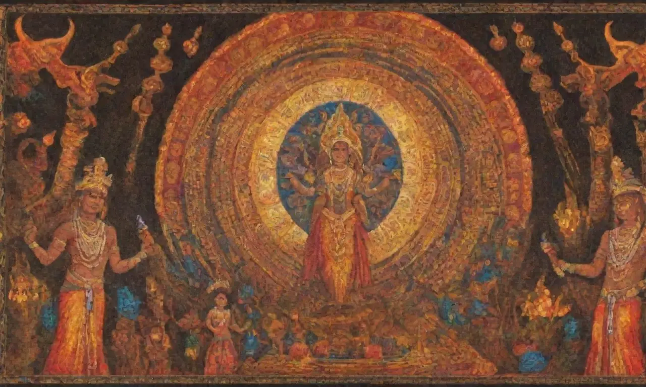 Un vibrante tapiz de vida y leyenda entrelaza culturas y símbolos