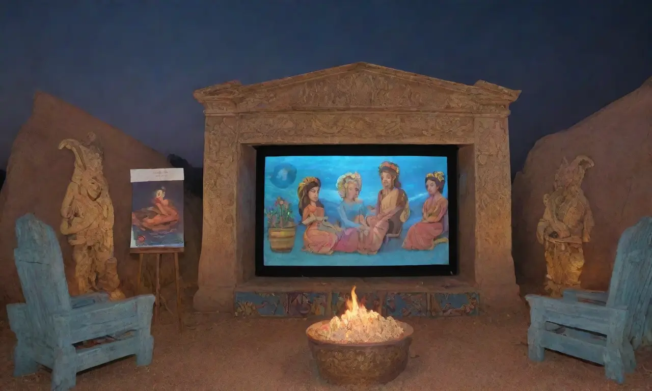 Un collage vibrante de cine que fusiona mitología y modernidad