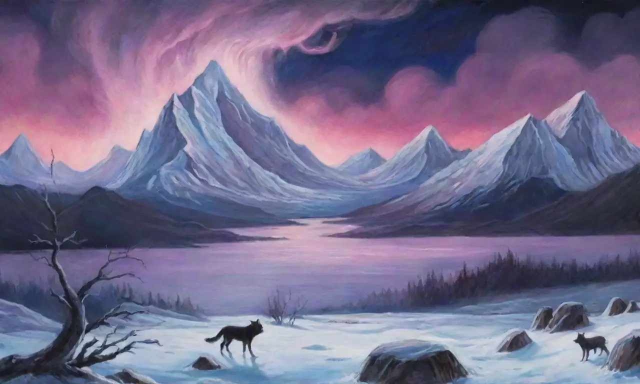 Un paisaje helado y oscuro, lleno de criaturas míticas y una atmósfera de tensión y supervivencia