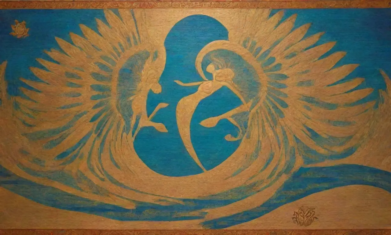 Un vibrante y festivo paisaje egipcio lleno de colores