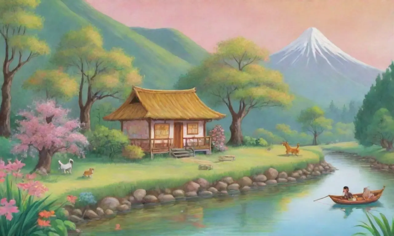 Un paisaje vibrante de naturaleza, folklore japonés y alegría infantil
