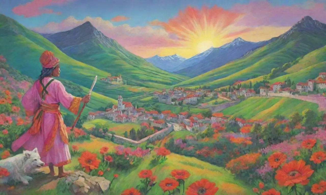 Un mural vibrante muestra héroes vascos