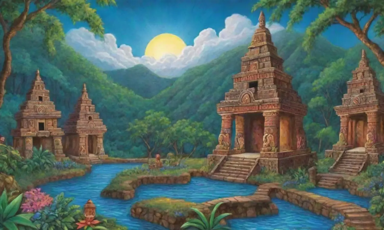 Un paisaje vibrante y sagrado lleno de colores, rituales y naturaleza