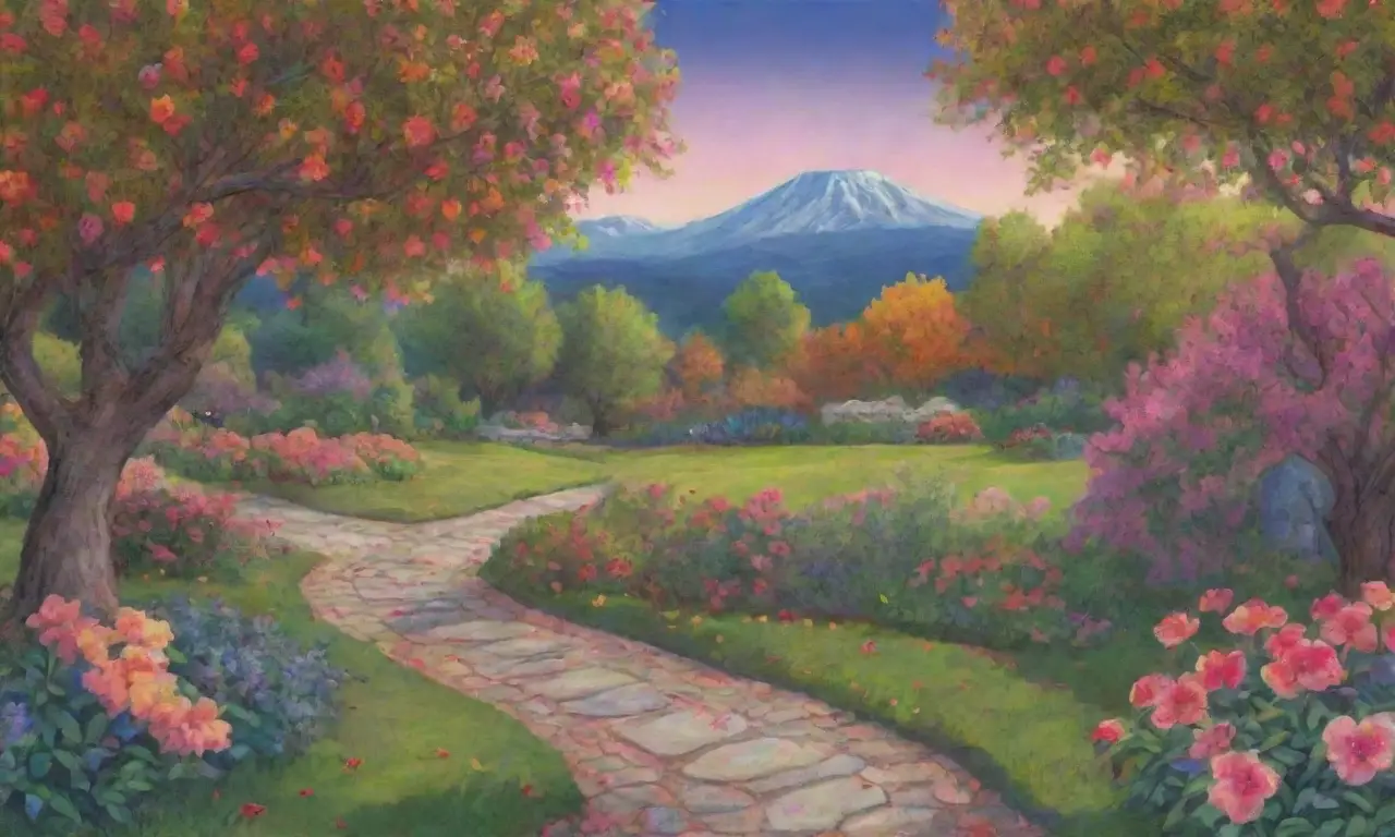Un jardín exuberante con flores vibrantes