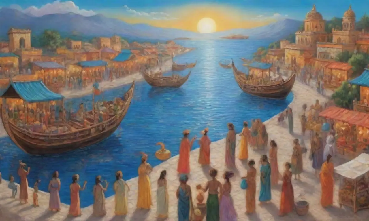 Un mundo antiguo lleno de barcos, dioses, mercados vibrantes y tradiciones sagradas