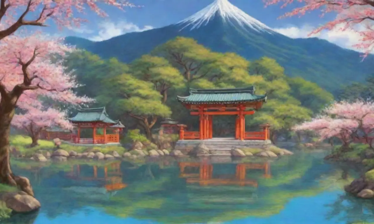 Un paisaje japonés lleno de luz, naturaleza y espiritualidad