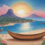 El viaje de Hina en las tradiciones mitológicas polinesias.