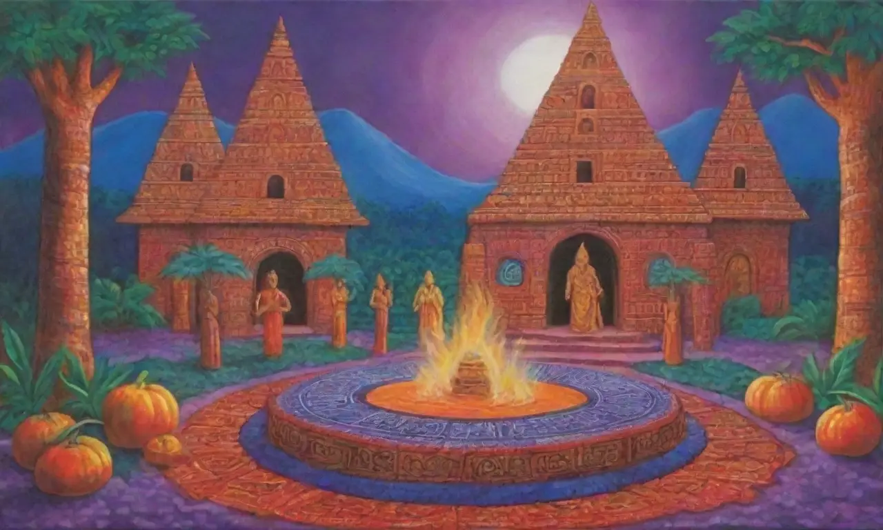 Un vibrante ritual en la jungla con colores, símbolos y tradición